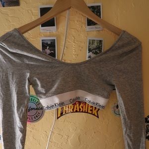 Calvin Klein long sleeve crop too
